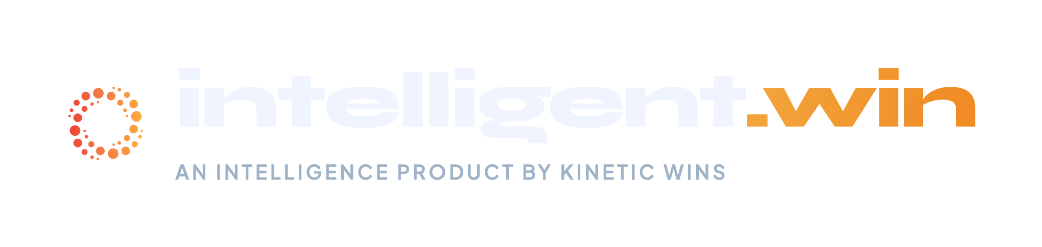 Intelligent Win logo, light wordmark, transparent background